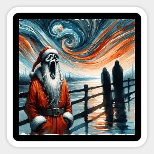 Santa's Silent Night Scream Sticker